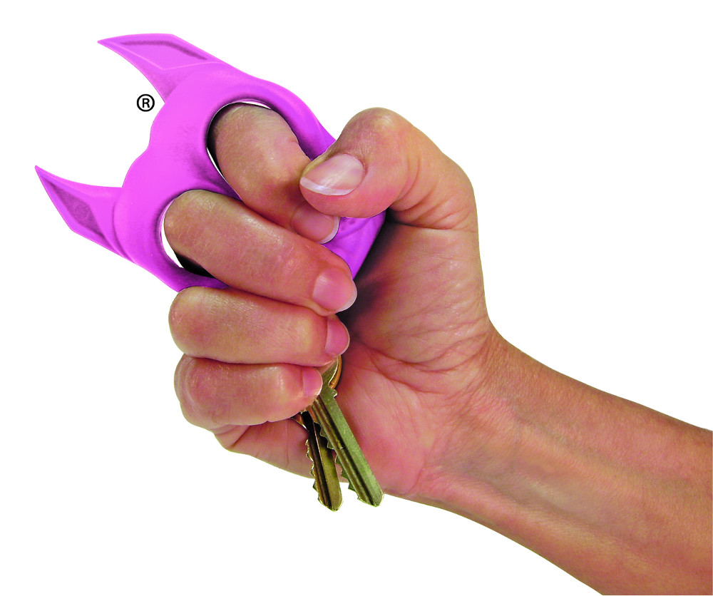 Brutus Self Defense Key Chain - Pink Held