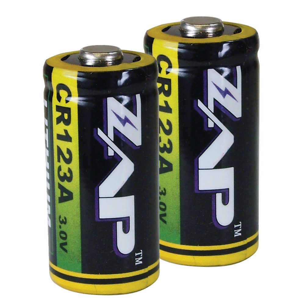 Genuine ZAP Lithium CR123A Batteries (2-Pack)