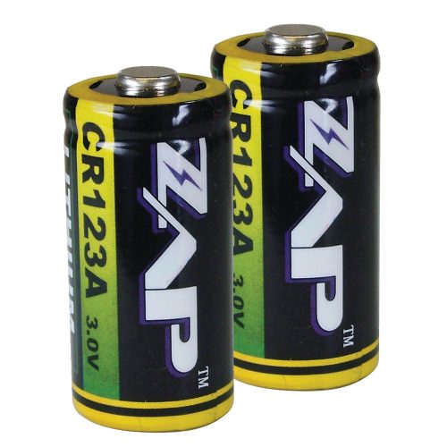 Genuine ZAP Lithium CR123A Batteries (2-Pack)